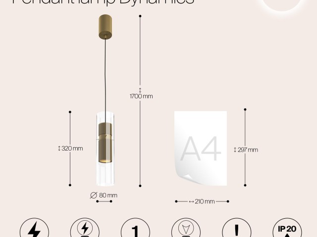 Подвесной светильник Maytoni MOD326PL-01MG фото:12
