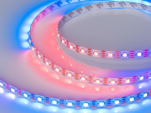 Лента SPI-B60-10mm 12V RGB-PX1-RAM (9.3 W/m, IP20, 5060, 5m) (Arlight, бегущий огонь) фото:8