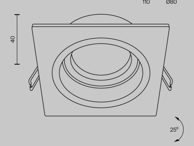 Встраиваемый светильник Technical DL026-2-01W фото:2