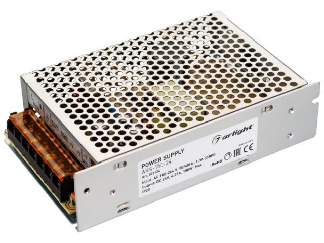 Блок питания ARS-150-24 (24V, 6.25A, 150W) (Arlight, IP20 Сетка, 2 года) фото:3