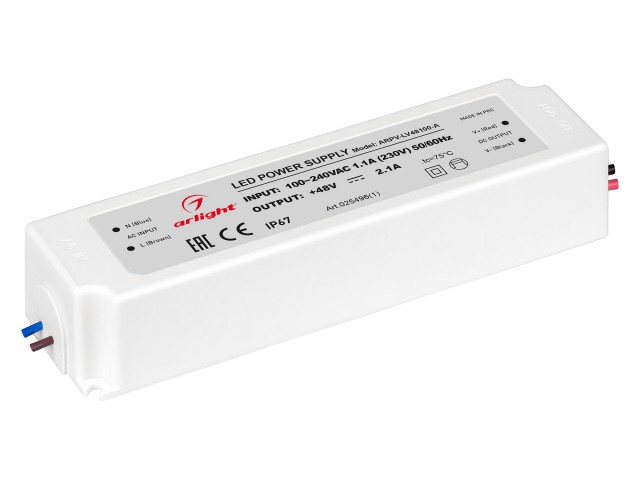 Блок питания ARPV-LV48100-A (48V, 2.1A, 100W) (Arlight, IP67 Пластик, 3 года) фото:1