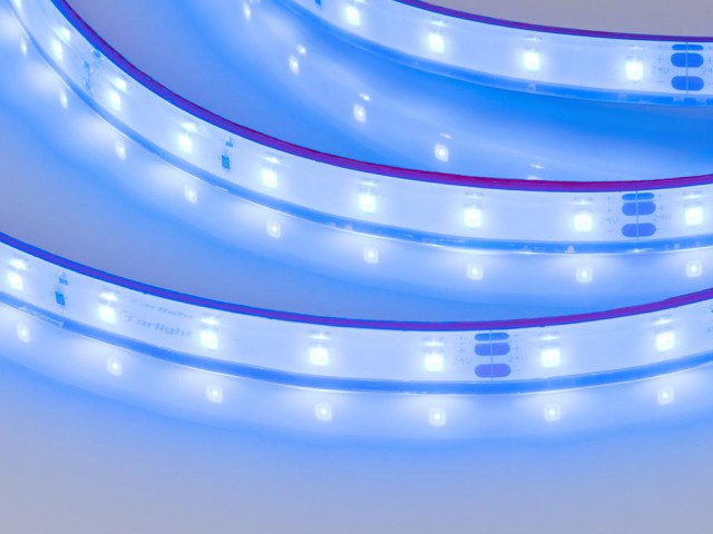 Лента герметичная RTW-PFS-A60-11mm 24V Blue (4.8 W/m, IP68, 2835, 5m) (Arlight, 4.8 Вт/м, IP68) фото:7