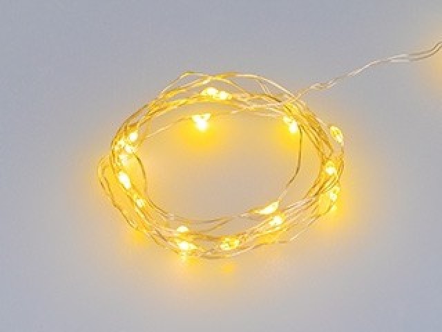 Светодиодная гирлянда ARD-DEW-HOME-2000-CLEAR-20LED-STD Yellow (3V, Battery Pack) (Ardecoled, IP20) фото:1