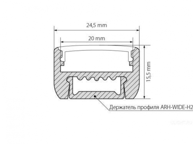 Профиль ARH-WIDE-H16-2000 ANOD (Arlight, Алюминий) фото:3