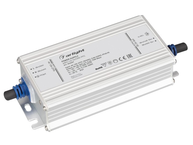 Блок питания ARPJ-LG-562300-PFC (75W, 25-56V, 0.9-2.3A) (Arlight, IP67 Металл, 5 лет) фото:2