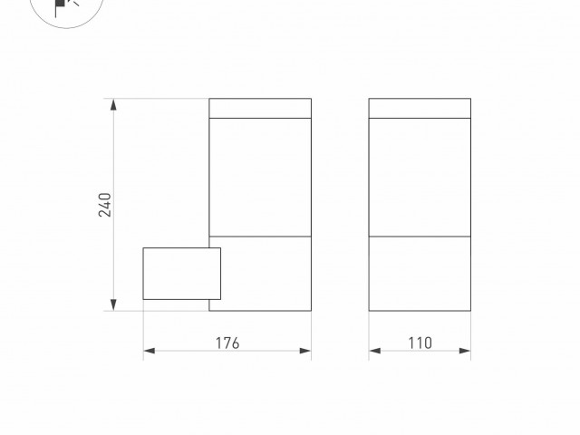Светильник LGD-STEM-WALL-10W Warm3000 (GR, 185 deg, 230V) (Arlight, IP65 Металл, 3 года) фото:2