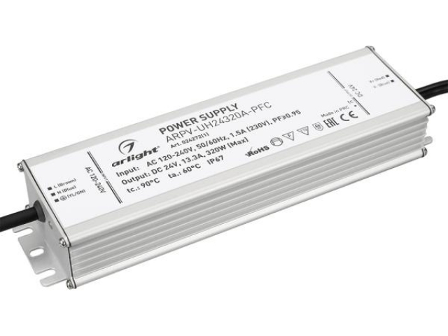 Блок питания ARPV-UH24320A-PFC (24V, 13.3A, 320W) (Arlight, IP67 Металл, 7 лет) фото:7