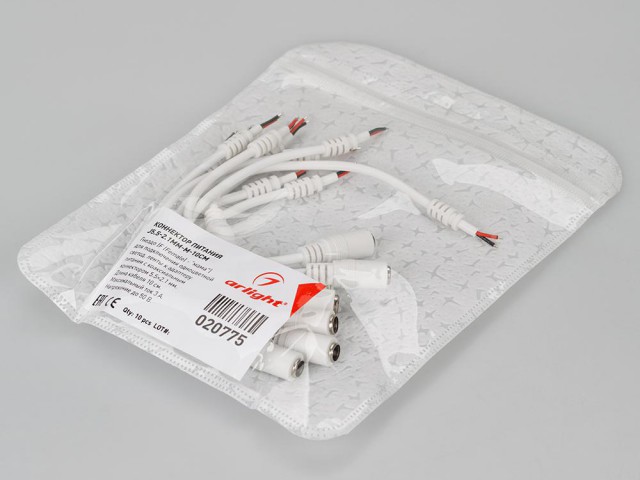 Коннектор питания J5.5-2.1mm-M-10cm (Arlight, -) фото:3