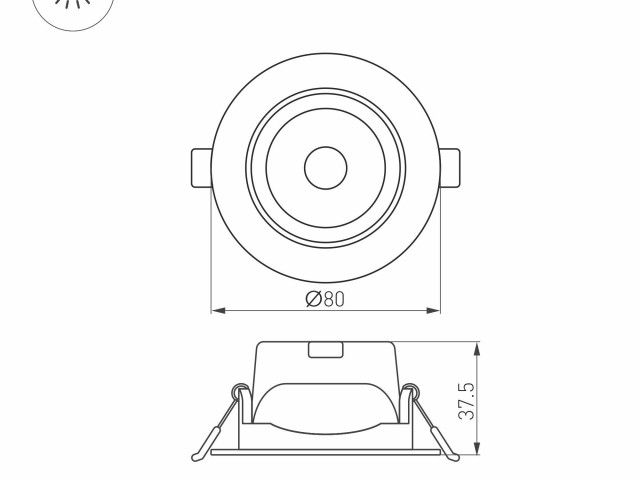 Светильник LTD-POLAR-TURN-R80-5W Day4000 (WH, 36 deg, 230V) (Arlight, IP20 Пластик, 3 года) фото:8