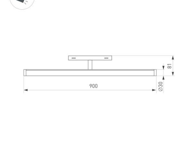 Светильник MAG-ORIENT-TUBE-TURN-L900-30W Warm3000 (BK, 180 deg, 48V) (Arlight, IP20 Металл, 5 лет) фото:3