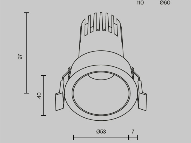 Встраиваемый светильник Technical DL116-10W-4K-B фото:1