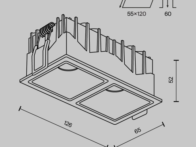 Встраиваемый светильник Technical DL043-02-10W4K-SQ-W-1 фото:77