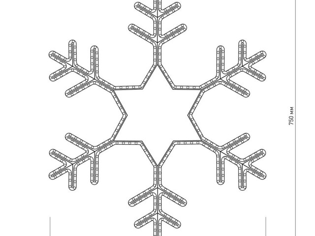 Фигура ARD-SNOWFLAKE-M4-750x750-324LED White (230V, 18W) (Ardecoled, IP65) фото:3