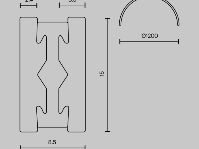 Шинопровод накладной/подвесной Technical TRX154-2SR-D1200-B фото:188