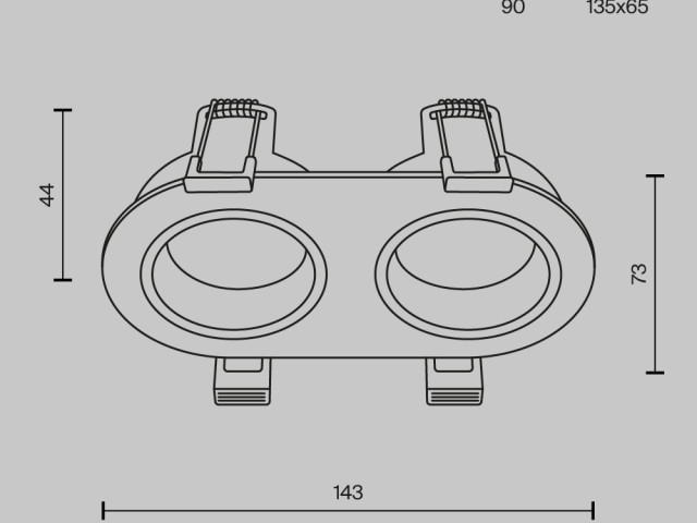 Встраиваемый светильник Technical DL126-02-GU10-B фото:4