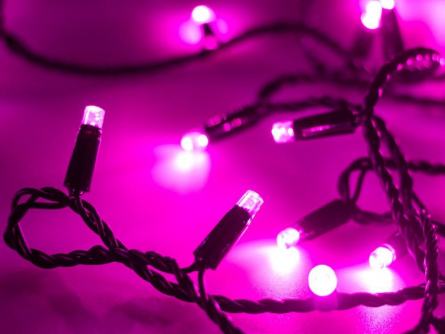 Светодиодная гирлянда ARD-STRING-CLASSIC-10000-BLACK-100LED-STD PINK (230V, 7W) (Ardecoled, IP65) фото:2