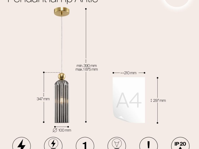 Подвесной светильник Maytoni MOD302PL-01GR фото:15