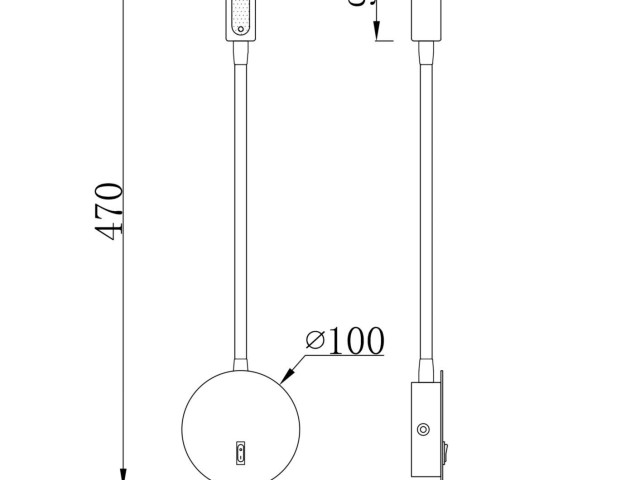 Настенный светильник (бра) Technical C035WL-L3MG3K фото:7