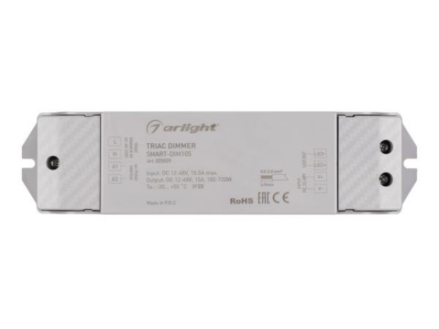 Диммер SMART-DIM105 (12-48V, 15A, TRIAC) (Arlight, IP20 Пластик, 5 лет) фото:7