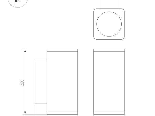 Светильник LGD-EVO-WALL-TWIN-S100x100-2x12W Day4000 (GR, 44 deg, 230V) (Arlight, IP54 Металл, 3 года) фото:4