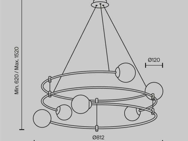 Подвесной светильник Maytoni MOD317PL-06B фото:2