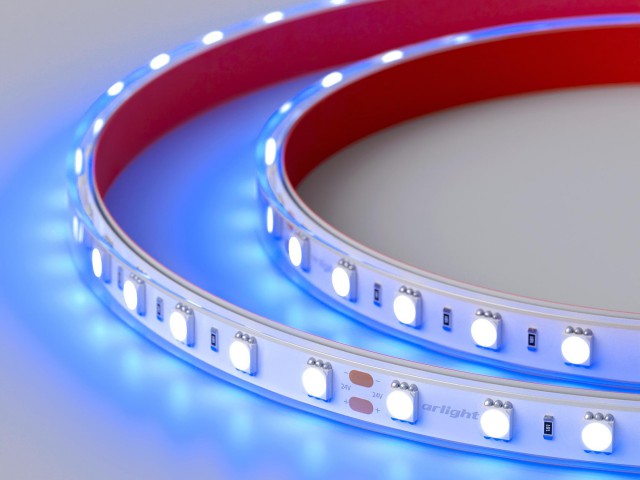 Лента герметичная RTW-PFS-B60-13mm 24V Blue (14.4 W/m, IP68, 5060, 5m) (Arlight, 14.4 Вт/м, IP68) фото:3