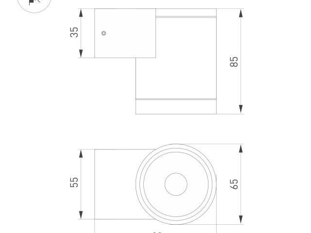 Светильник LGD-RAY-WALL-R65-9W Warm3000 (GR, 23 deg, 230V) (Arlight, IP65 Металл, 3 года) фото:4