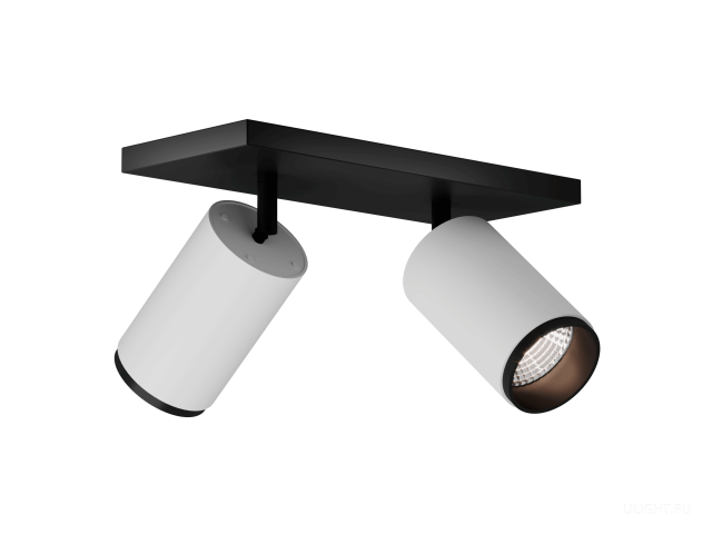 Накладной светильник HOKASU Tube DUO Zoom (85-160/ral9003 – 40w/2798/12-50deg) фото:1