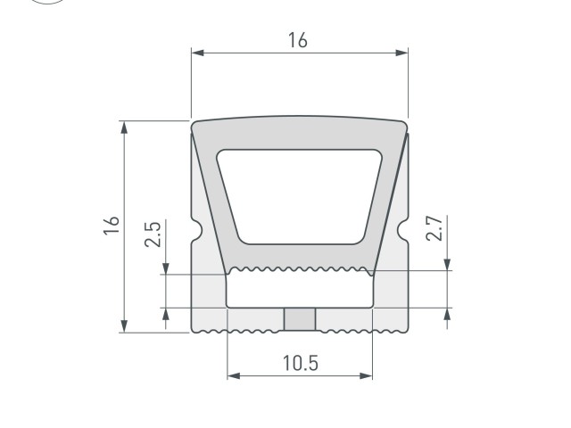 Силиконовый профиль WPH-FLEX-1616-TOP-S11-50m WHITE (Arlight, Силикон) фото:8