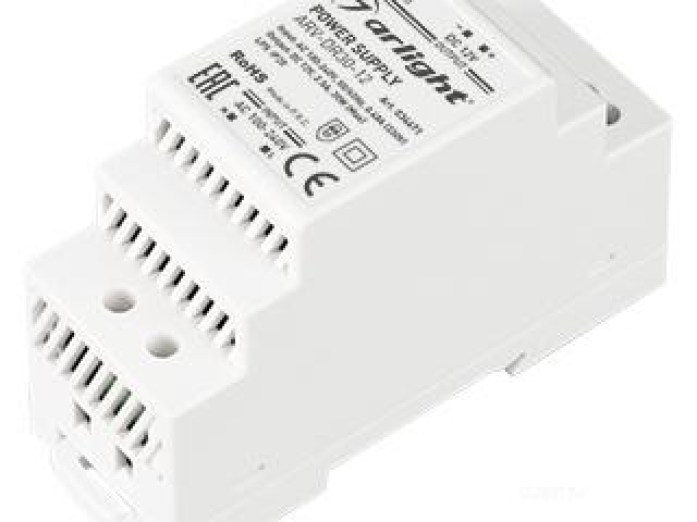 Блок питания ARV-DR30-12 (12V, 2A, 24W) (Arlight, IP20 DIN-рейка) фото:1
