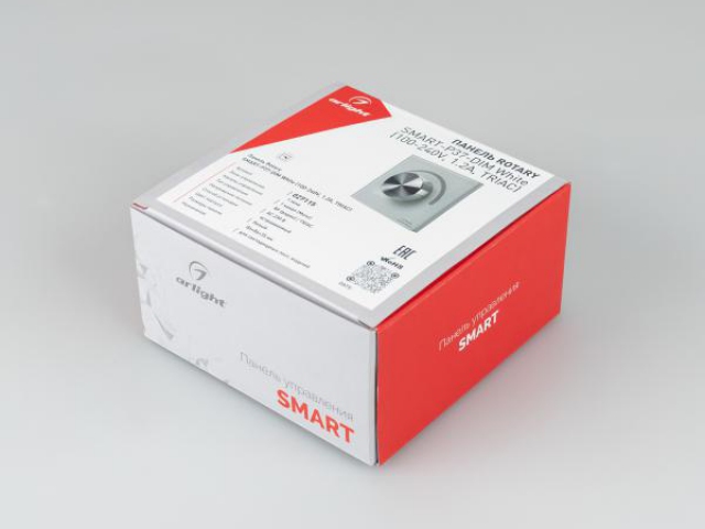 Панель SMART-P37-DIM-IN White (230V, 1.2A, TRIAC, Rotary, 2.4G) (Arlight, IP20 Пластик, 5 лет) фото:6