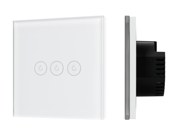 Выключатель сенсорный SWT-OMALI-S03-ZB-WH (250V, 10A, Zigbee) (Arlight, Стекло) фото:2