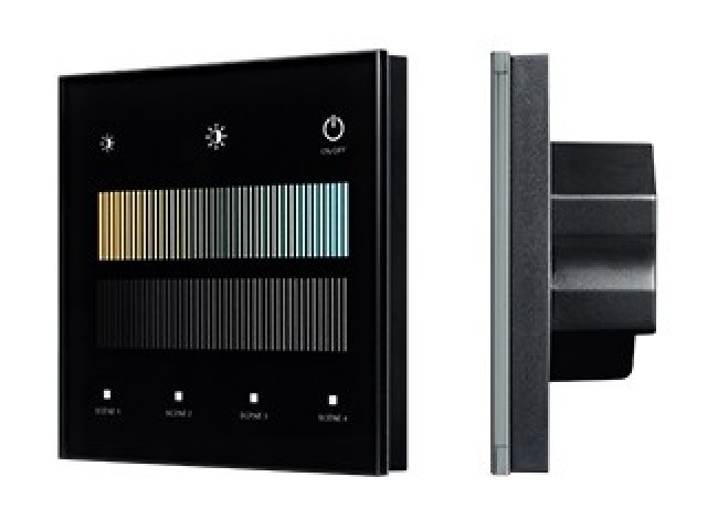 INTELLIGENT ARLIGHT Сенсорная панель SMART-DALI-301-11-1G-4SC-MIX-IN Black (BUS/24V, Touch, 2.4G) (IARL, IP20 Пластик, 5 лет) фото:1