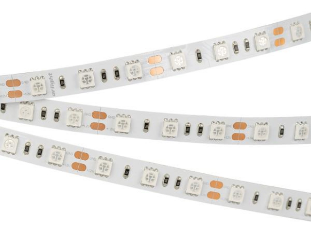 Лента RT-B60-10mm 12V Red (14.4 W/m, IP20, 5060, 5m) (Arlight, 14.4 Вт/м, IP20) фото:4