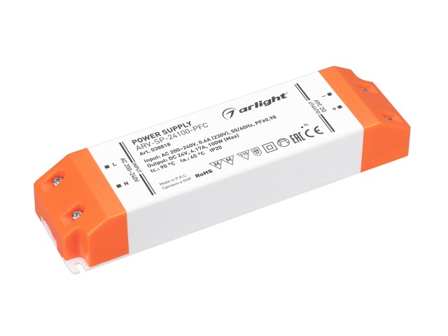 Блок питания ARV-SP-24100-PFC (24V, 4.17A, 100W) (Arlight, IP20 Пластик, 5 лет) фото:1