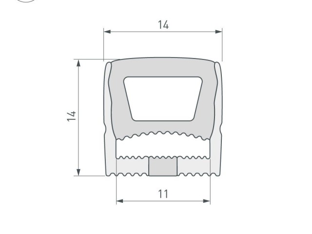 Силиконовый профиль WPH-FLEX-1414-TOP-S11-5m WHITE (Arlight, Силикон) фото:4