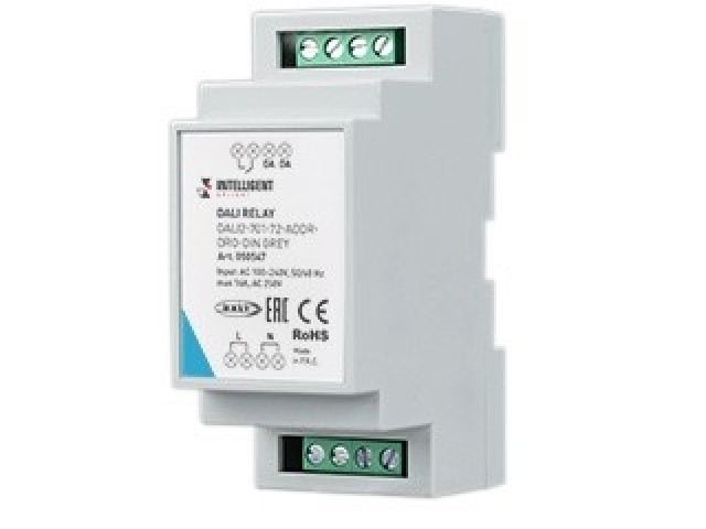 INTELLIGENT ARLIGHT Релейный модуль DALI2-701-72-ADDR-DRO-DIN Grey (230V, 1x16A) (IARL, DIN-рейка) фото:1
