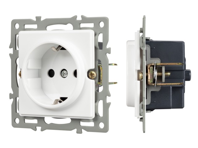Механизм электрической розетки SCT-GP-MEU-PL-WH (250V, 16A) (Arlight, -) фото:2