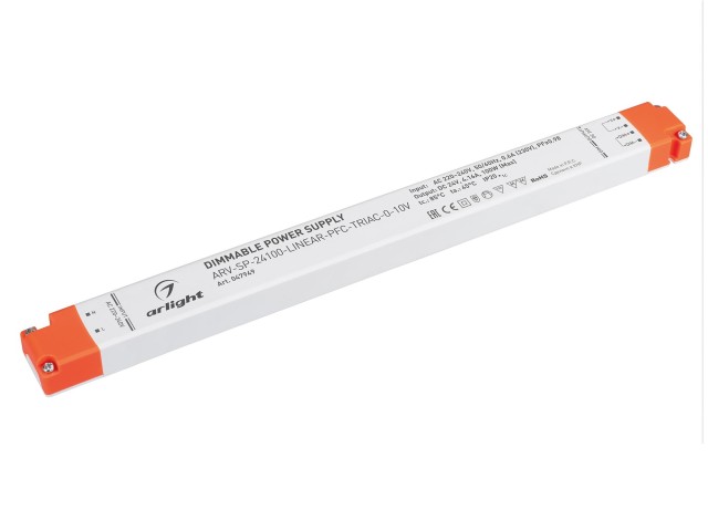 Блок питания ARV-SP-24100-LINEAR-PFC-TRIAC-0-10V (24V, 4.16A, 100W) (Arlight, IP20 Пластик, 5 лет) фото:2