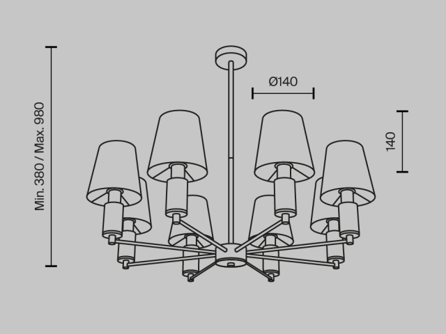 Подвесной светильник Maytoni MOD483PL-08BS фото:1