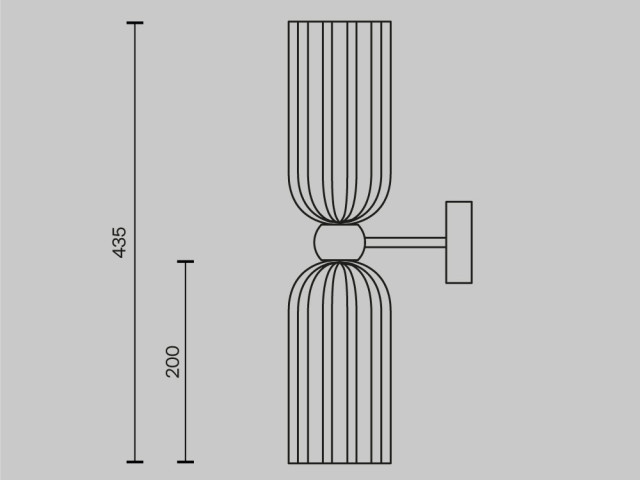 Настенный светильник (бра) Maytoni MOD302WL-02GR фото:1