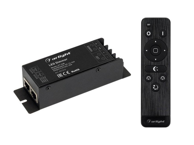 Диммер VT-S08-1x25A (12-24V, ПДУ Стик 12кн, RF) (Arlight, IP20 Металл, 3 года) фото:6