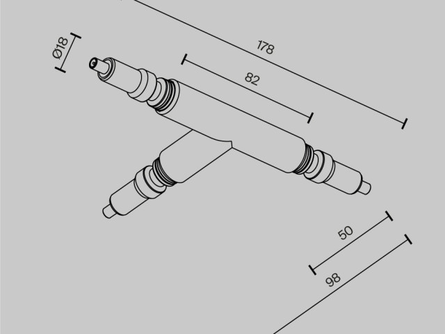 Комплектующие для систем освещения с токоведущими элементами Technical CA007TC-BS фото:1