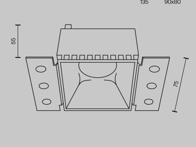 Встраиваемый светильник Technical DL051-01-GU10-SQ-WB фото:6