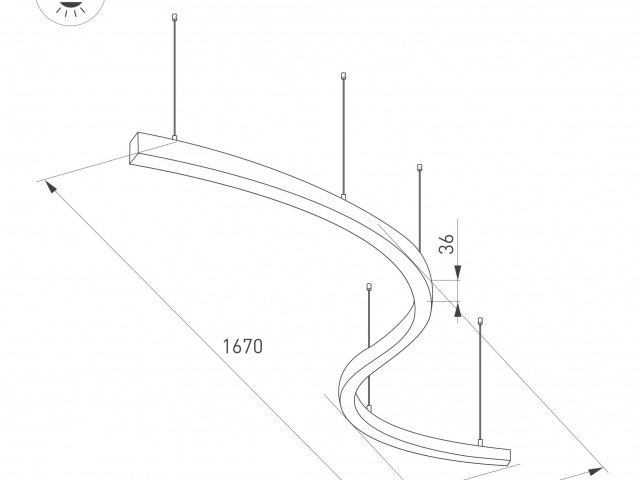 Светильник SP-LINE-HANG ARC-S3535-D800-65W Day4000 (WHITE, 230V) (Arlight, Металл) фото:3