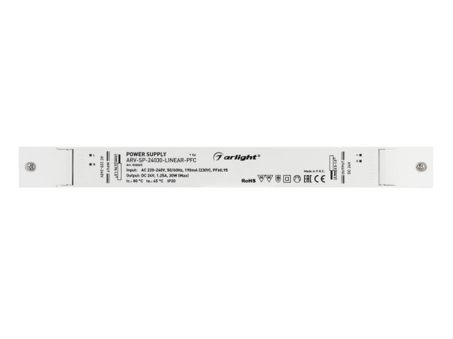Блок питания ARV-SP-24030-LINEAR-PFC (24V, 1.25A, 30W) (Arlight, IP20 Пластик, 5 лет) фото:5