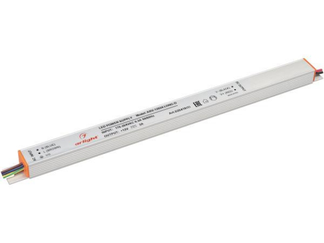 Блок питания ARV-12024-LONG-D (12V, 2A, 24W) (Arlight, IP20 Металл, 2 года) фото:2