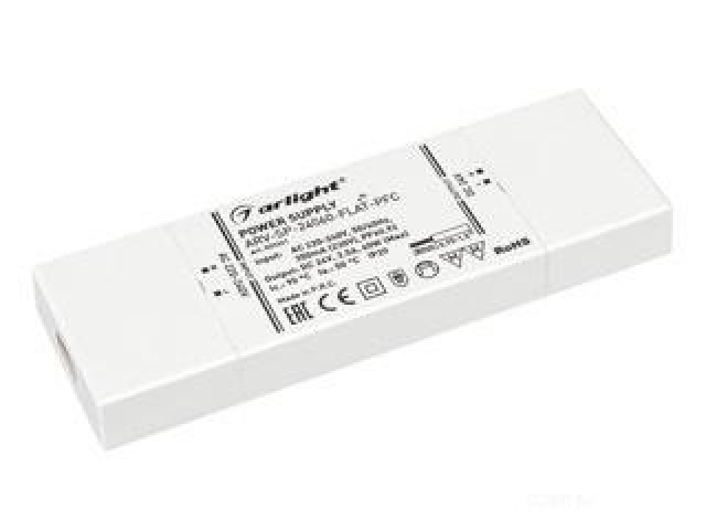Блок питания ARV-SP-24060-FLAT-PFC (24V, 2.5A, 60W) (Arlight, IP20 Пластик, 5 лет) фото:4