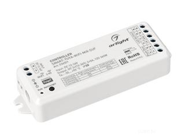 Контроллер SMART-TUYA-WIFI-MIX-SUF (12-36V, 2x5A, 2.4G) (Arlight, IP20 Пластик, 5 лет) фото:3