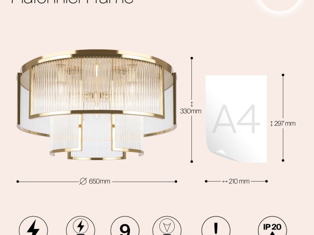 Потолочный светильник Maytoni MOD174CL-09G фото:10